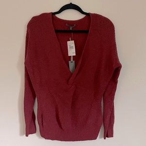 Twist-Front Red Sweater from Nordstrom Rack NWT